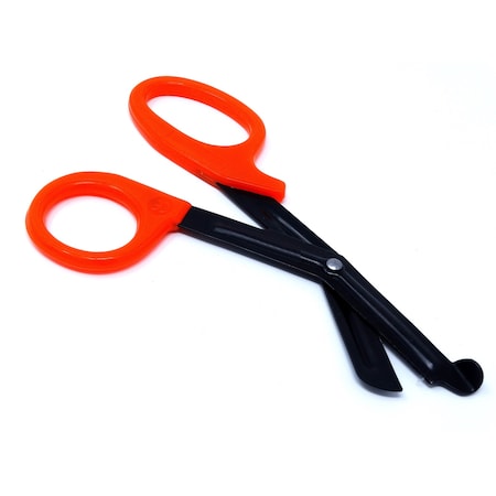 A2Z Scilab Orange Handle with Fluoride Coated Black Blades Trauma Shears 7.25" A2Z-ZR163